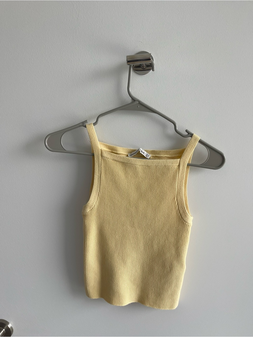 Abercombie Yellow Ribbed Tank Top